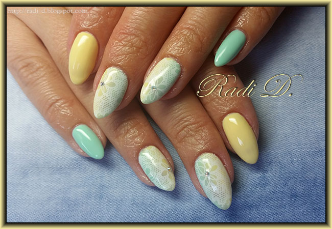 pastel yellow nails
